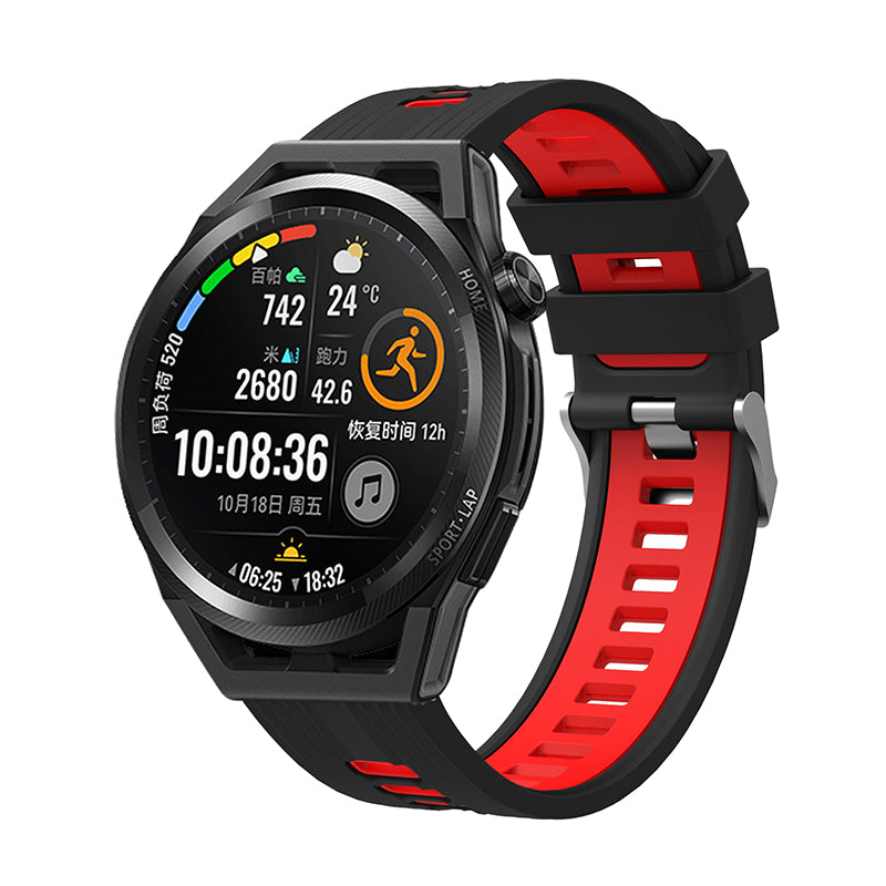 For Huawei Watch GT 3 (46mm) Dual Color 22mm Silicone Watch Strap Replacement Wrist Band For Huawei Watch GT 3 (46mm) Dual Color 22mm Silicone Watch Strap Replacement Wrist Band